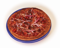 All red pizza